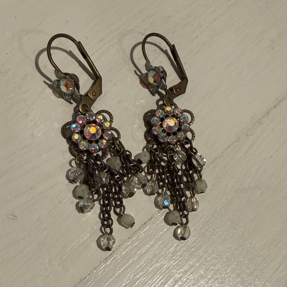 Michal Negrin Crystal Dangle Earrings
